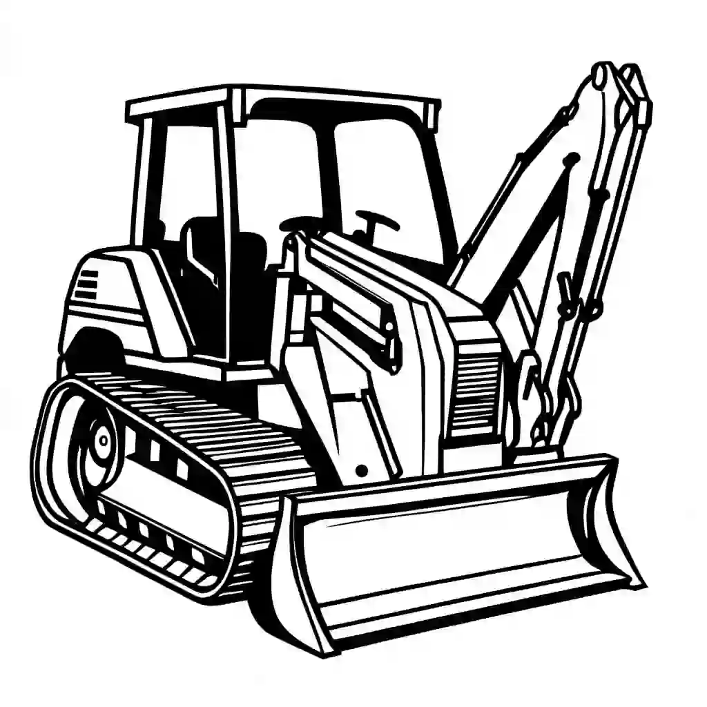 Backhoe coloring pages